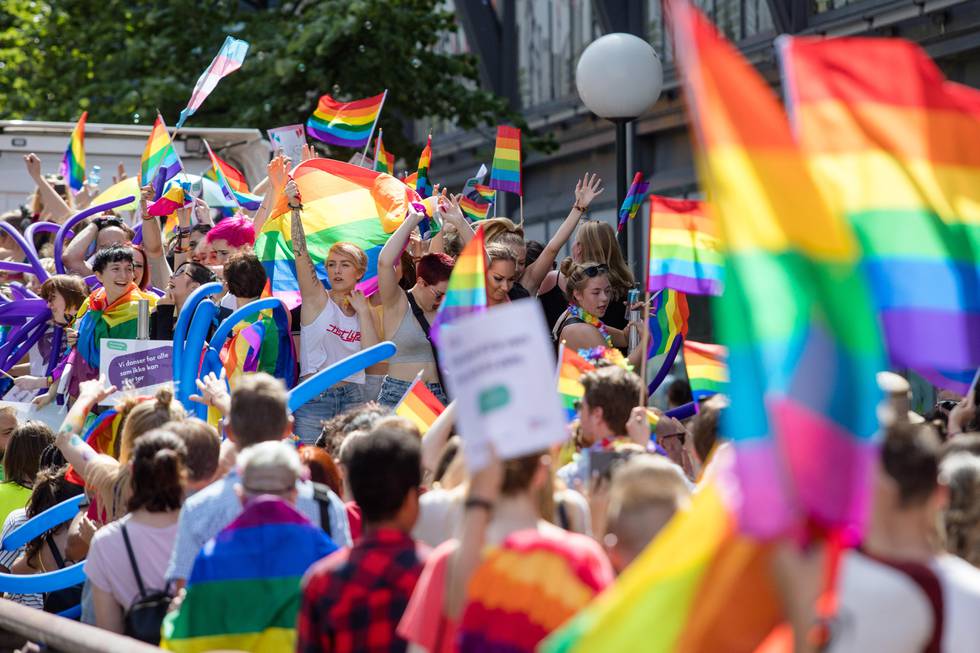 Oslo  20170701.
Paraden under Oslo Pride går fra Grønland til Spikersuppa i Oslo sentrum lørdag.
Foto: Audun Braastad / NTB scanpix