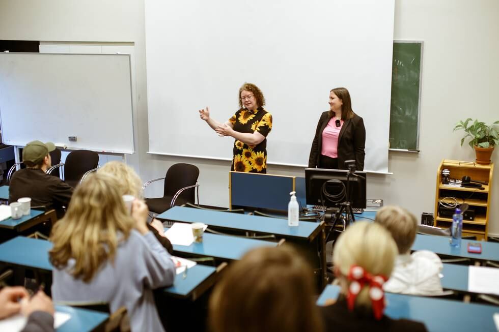 05.05.22. Seminar om Kvinner i lederroller i frikirkene , på MF fakultet. Prosjektledere  Hilde Marie Movafagh og Linn Sæbø Rystad