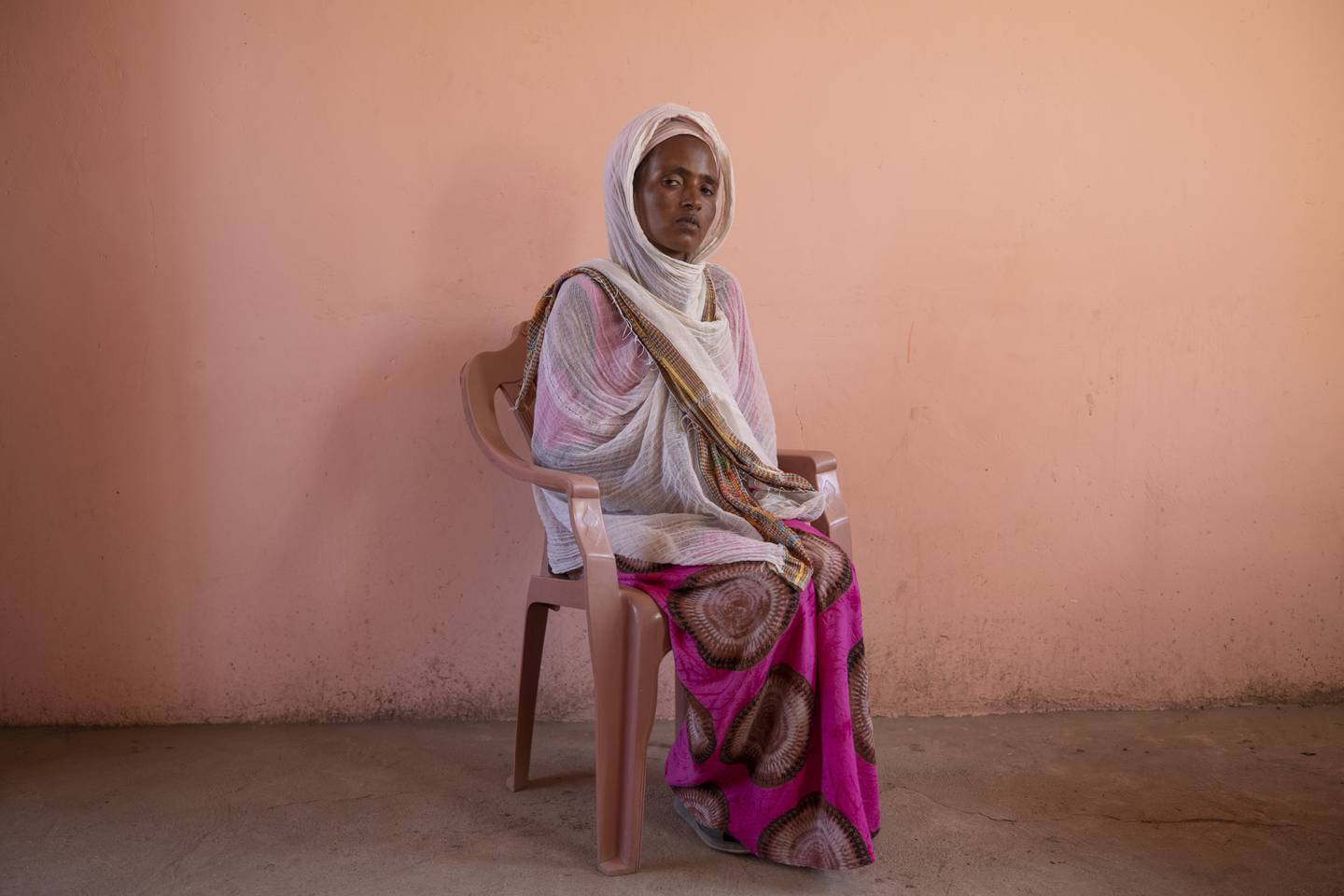 30-åringen Alem Mebrahtu forsøkte tidlig i mars å krysse Tekeze-elven, som Eritrea og amhara-myndighetene kontrollerer. Hun sa hun så rundt 50 lik ved elvebredden. Foto: Nariman El-Mofty / AP / NTB 