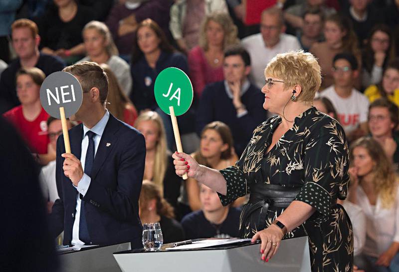Etter fire år med tett samarbeid valgte KrF-leder Knut Arild Hareide (t.v.) og Venstre-leder Trine Skei Grande forskjellige strategier etter valget i september. 