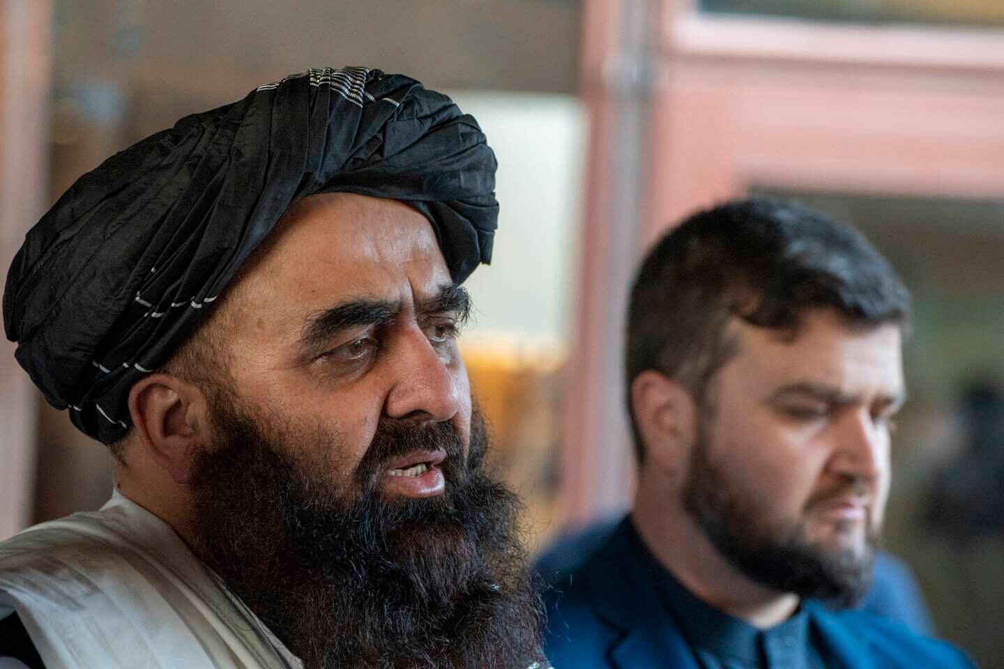 Talibans utenriksminister Amir Khan Muttaqi håper på internasjonal anerkjennelse. Foto: Terje Pedersen / NTB