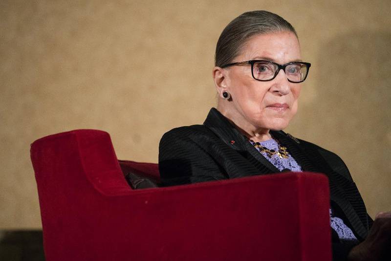 Supreme Court Justice  Ruth Bader Ginsburg, speaks during the keynote address or the State Bar of New Mexico's Annual Meeting in  Pojoaque, N.M.,Friday, Aug. 19, 2016. (AP Photo/Craig Fritz)