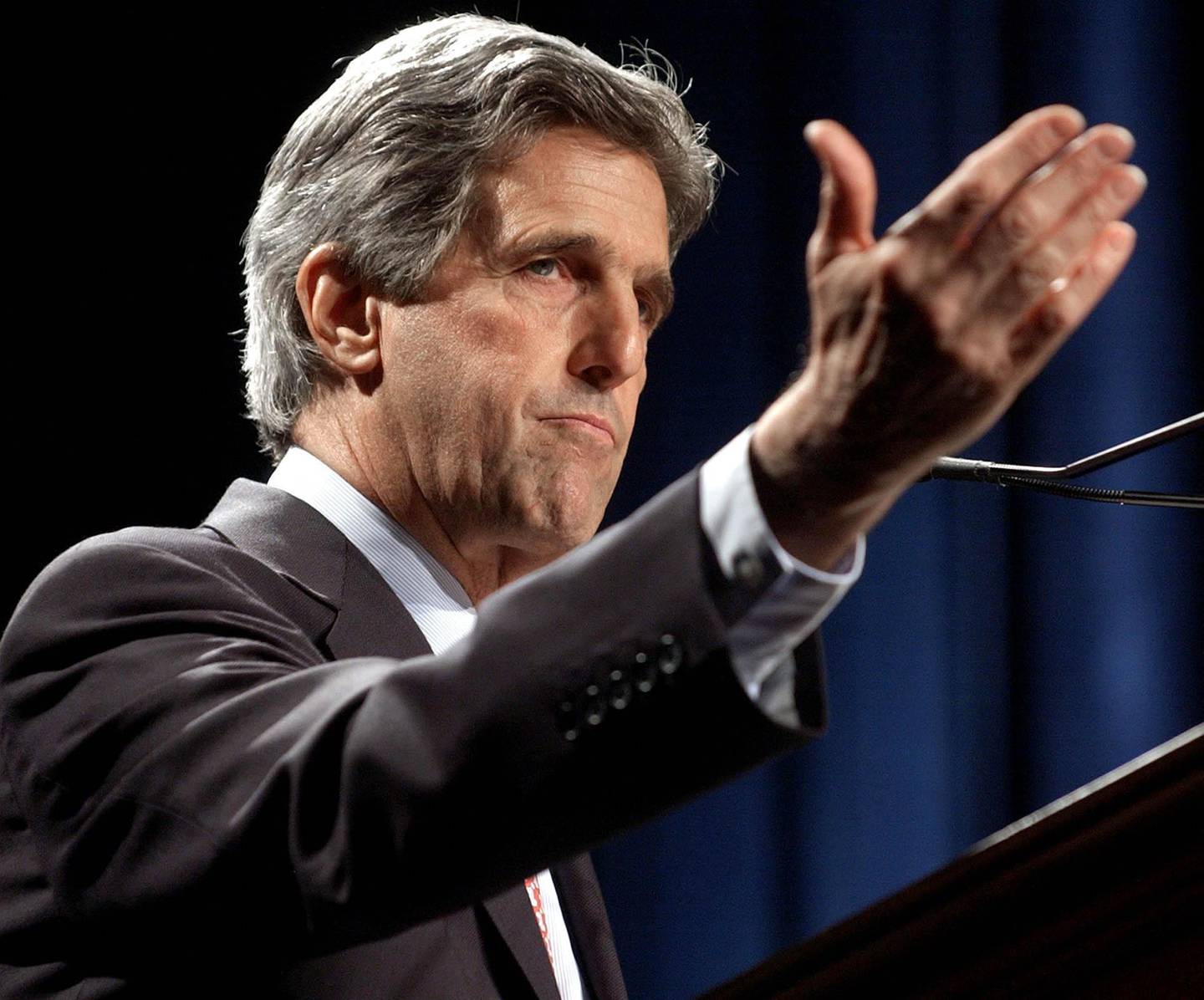 Former Democratic presidential candidate Sen. John Kerry, D0-Mass., addresses a National Head Start Association conference in Orlando, Fla., Friday, May 27, 2005. Kerry touted his plan to provide health care for uninsured children but repeatedly criticized the Bush administration while doing so. (AP Photo/Peter Cosgrove)
