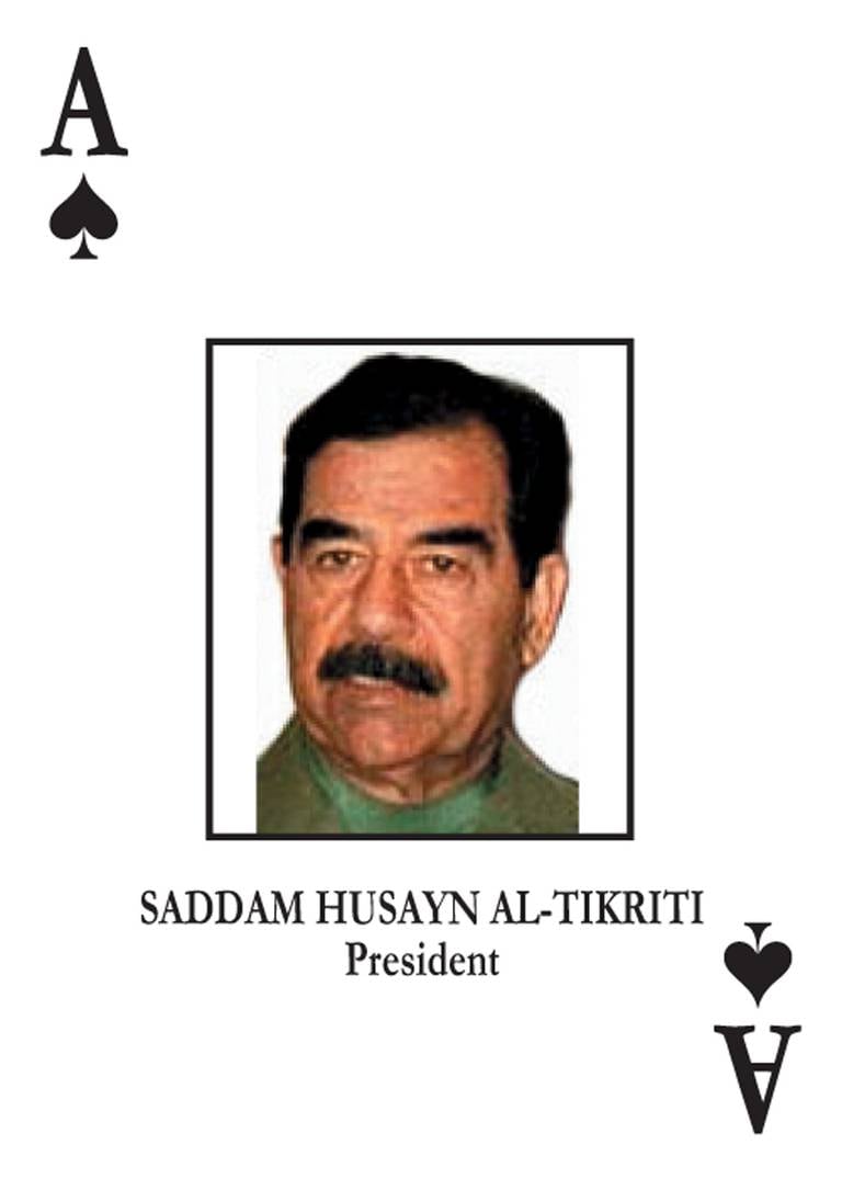 Saddam Hussein, USAs mest ettersøkte mann i Irak.