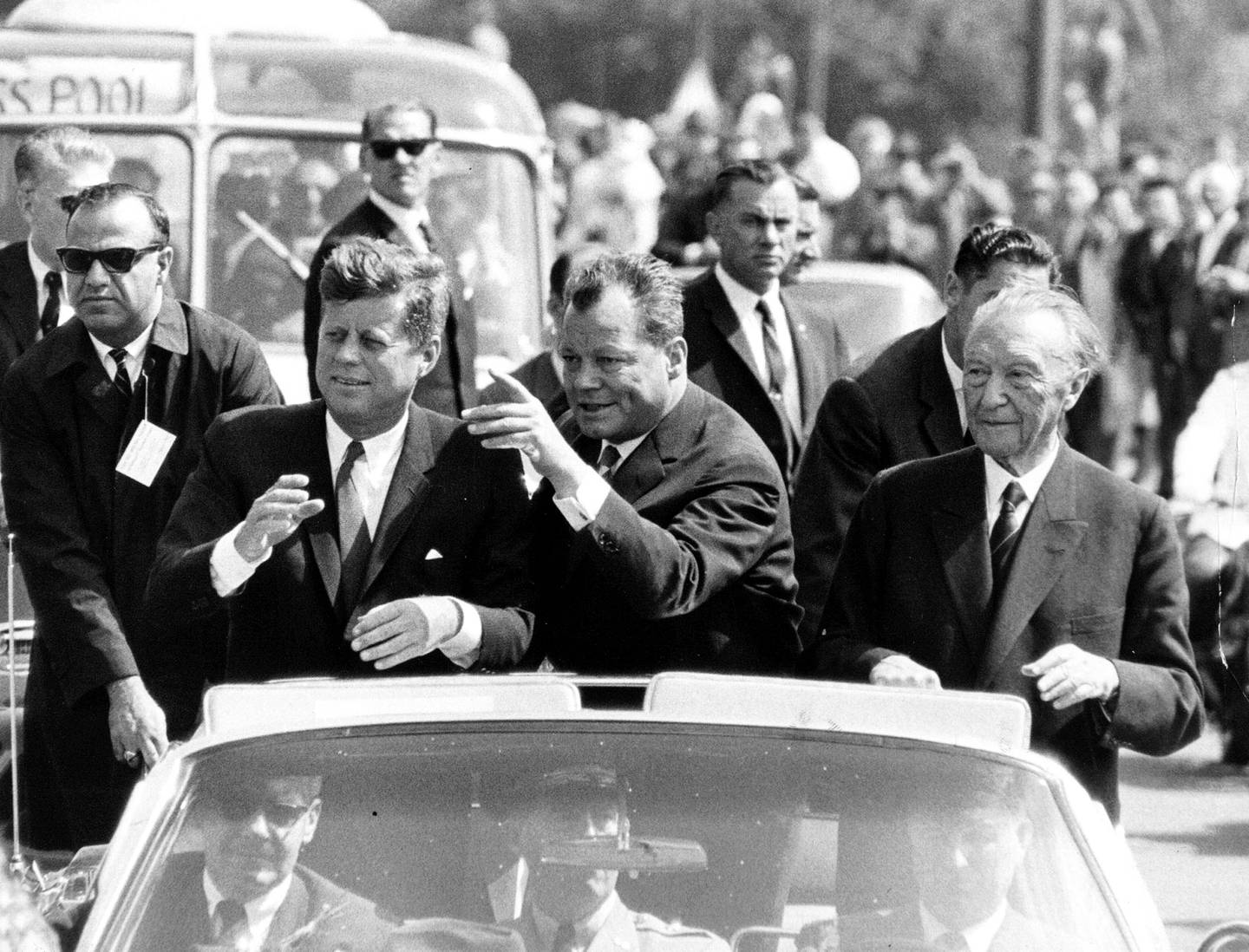 JFK, Willy Brandt, Konrad Adenauer 1963 Berlin