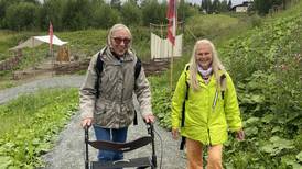 Pilegrimen Sissel (69) har gått 100 kilometer med rullator og svakt syn
