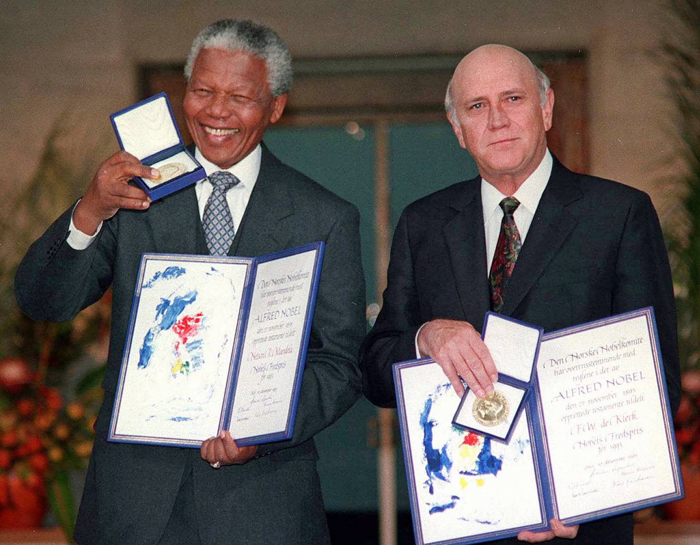 F.W. de Klerk and Nelson Mandela