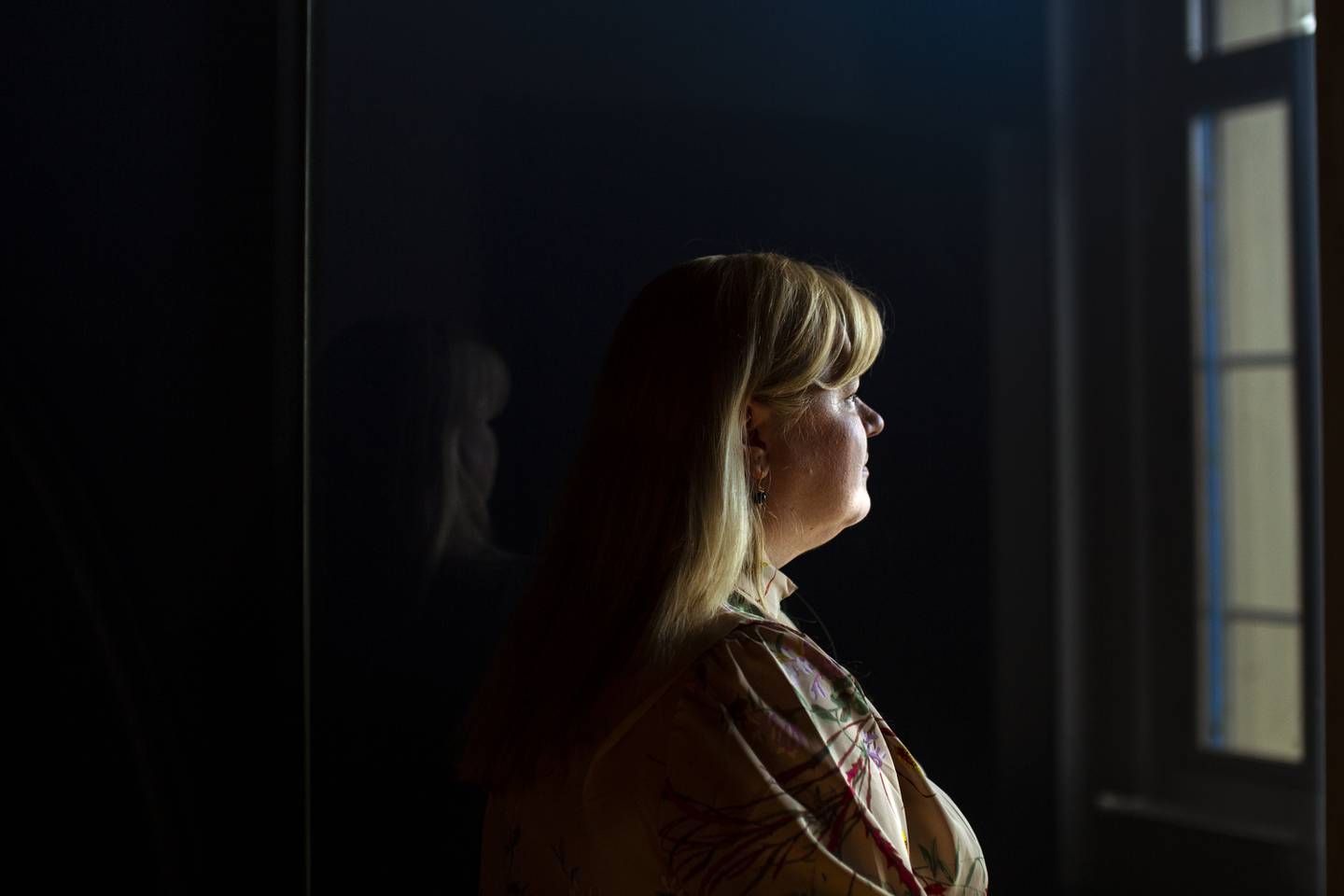 31.03.22.  Anna Kireeva fotografert på Nobels fredssenter til lørdagsintervjuet