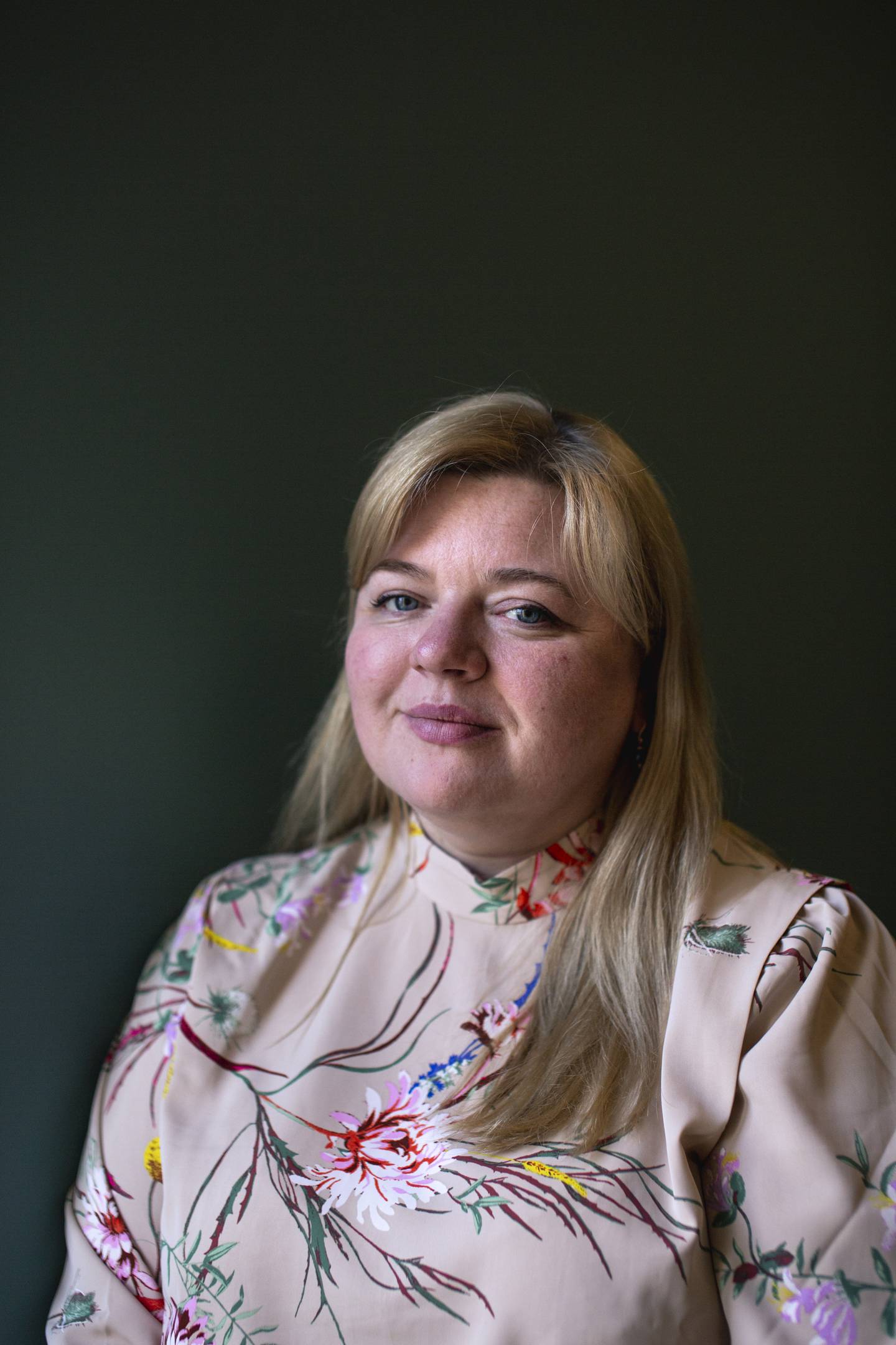 31.03.22.  Anna Kireeva fotografert på Nobels fredssenter til lørdagsintervjuet