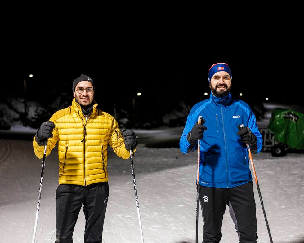 Mohammad Usman Rana og Farooq Ansari har startet den muslimske tenketanken Wasila. De har gjerne diskutert tankesmien på skiturer i Oslomarka. Her fra Linderudkollen.