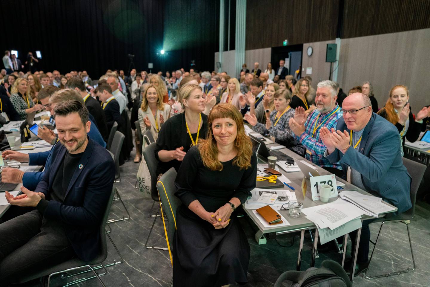 KrFs landsmøte 2019. Kjell Ingolf Ropstad, Olaug Bollestad og Ingelin Noresjø