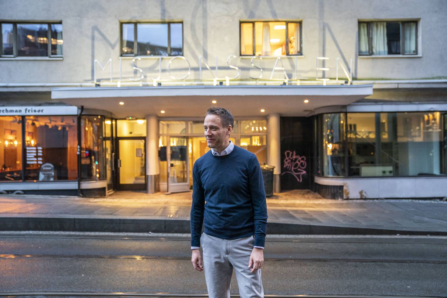 FORLATER NORMISJON: Ole Martin Rudstaden er ny pastor i Misjonssalen i Oslo. Fredag besøkte han menigheten for første gang etter ansettelsen.
