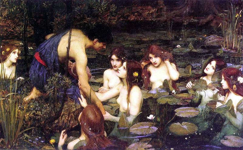 John William Waterhouses Hylas and the Nymphs (1896) ble fjernet fra Manchester Art Gallery. Illustrasjon: Manchester Art Gallery/Wikipedia Commons