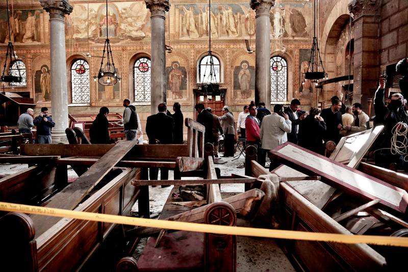I desember 2016 ble 29 mennesker drept under søndagsmessen i to kirker i den egyptiske hovedstaden Kairo, der IS påtok seg ansvaret. Skadene var store i St. Markuskatedralen i det sentrale Kairo.
