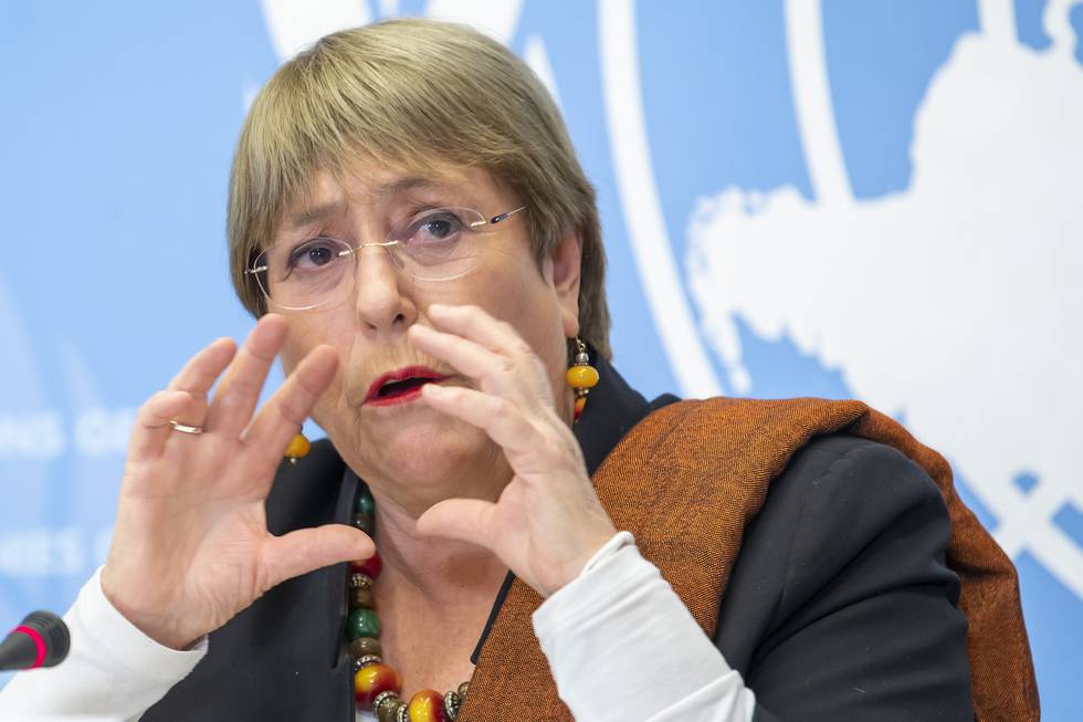 FNs høykommissær for menneskerettigheter Michelle Bachelet fordømmer Saudi-Arabias massehenrettelse av 81 mennesker lørdag. Foto: AP / NTB
