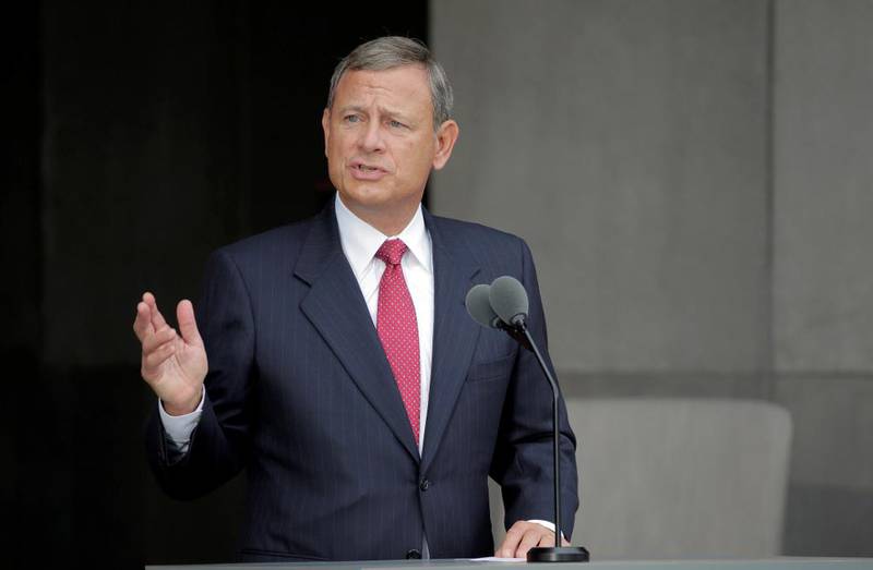 U.S. Supreme Court Chief Justice John Roberts speaks at the dedication of the Smithsonian s National Museum of African American History and Culture in Washington, U.S., September 24, 2016.      REUTERS/Joshua Roberts/File Photo