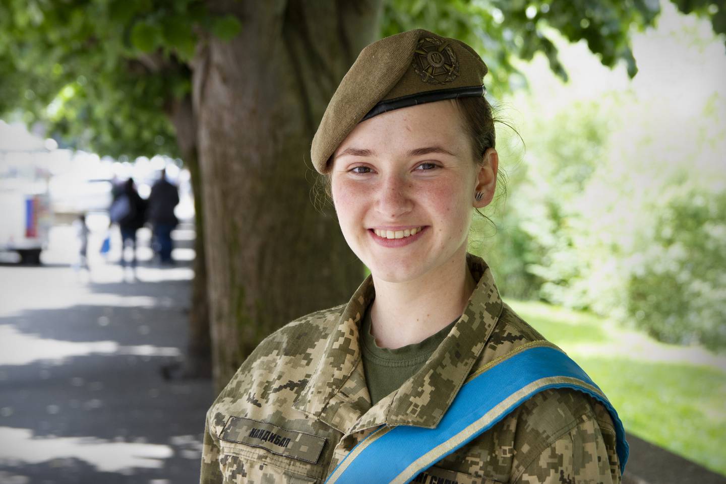 Ukrainske Anastasiia Kandybal sikter mot å bli militærpsykolog