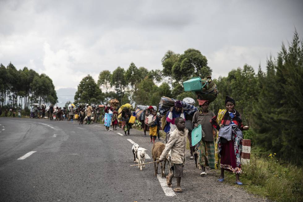 Kongo toppar lista til Flyktninghjelpen over dei ti mest gløymde fluktkrisene i verda. 5,5 millionar menneske er internt fordrivne i landet, og ytterlegare 1 million hadde søkt tilflukt i andre land. Mange har måtta flykte frå væpna grupper som herjar gong på gong, og 27 millionar menneske, kvar tredje innbyggjar i landet, har for lite mat. Foto: AP / NTB