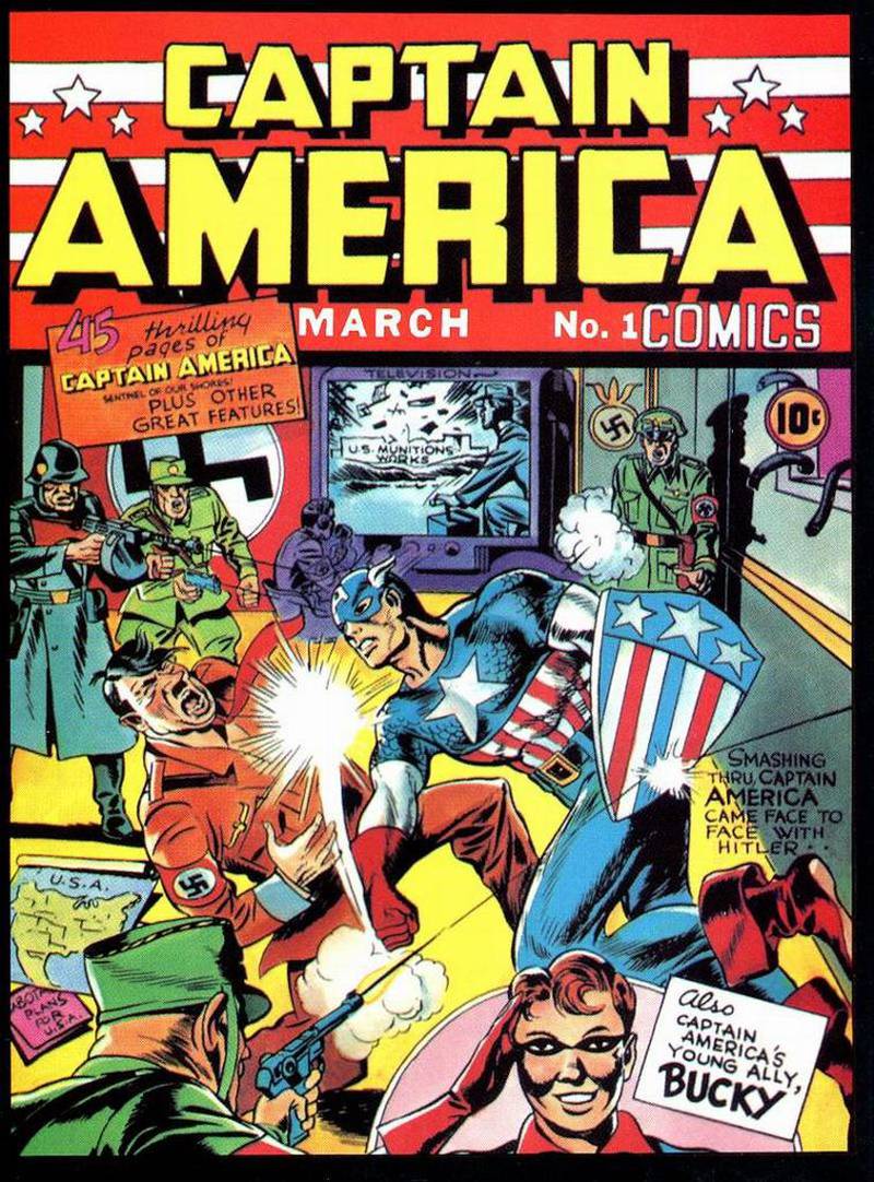 Forsiden til den første utgaven av Captain America-bladet.