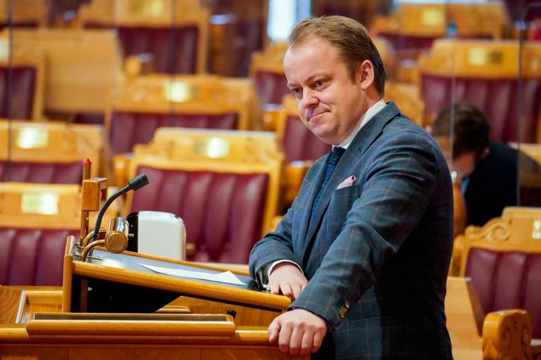Frps innvandringspolitiske talsperson Erlend Wiborg spør om signala frå Ap i valkampen berre var prat. Foto: Ole Berg-Rusten / NTB / NPK