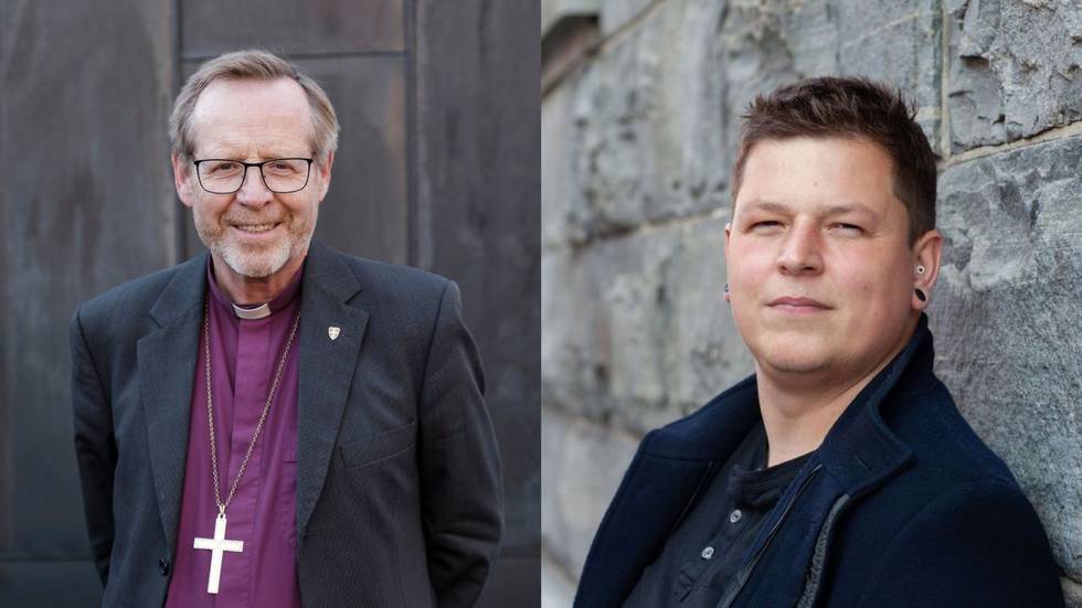 Biskop Halvor Nordhaug og Christian Lomsdalen i Human-Etisk Forbund.