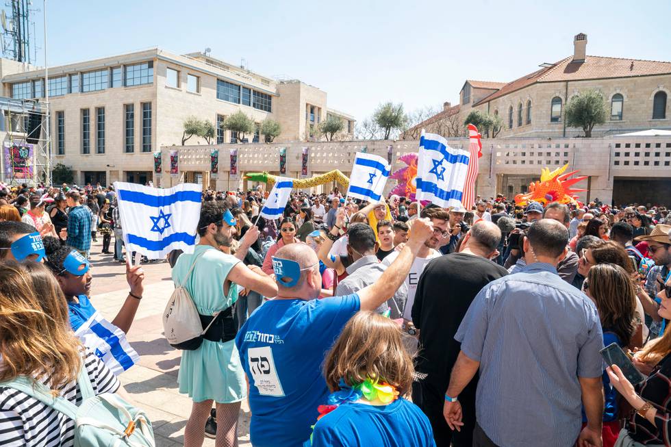Valg i Israel. Jerusalem. Moshe Ya'alon, Blue and White party.