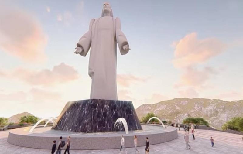 Den planlagte Jesus-statuen i Tamaulipas, Mexico vil med sine 77 meter bli verdens største Jesus-statue når den er ferdig bygget.