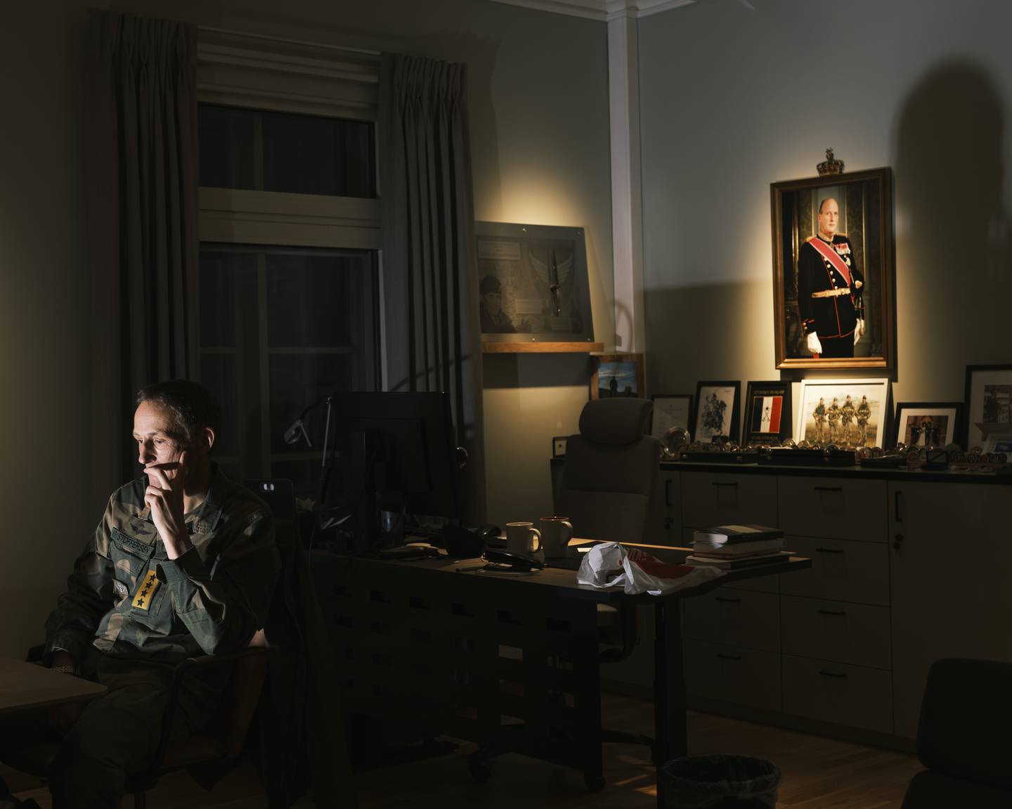 Norges forsvarssjef Eirik Kristoffersen på hans kontor i Forsvarsdepartementet.