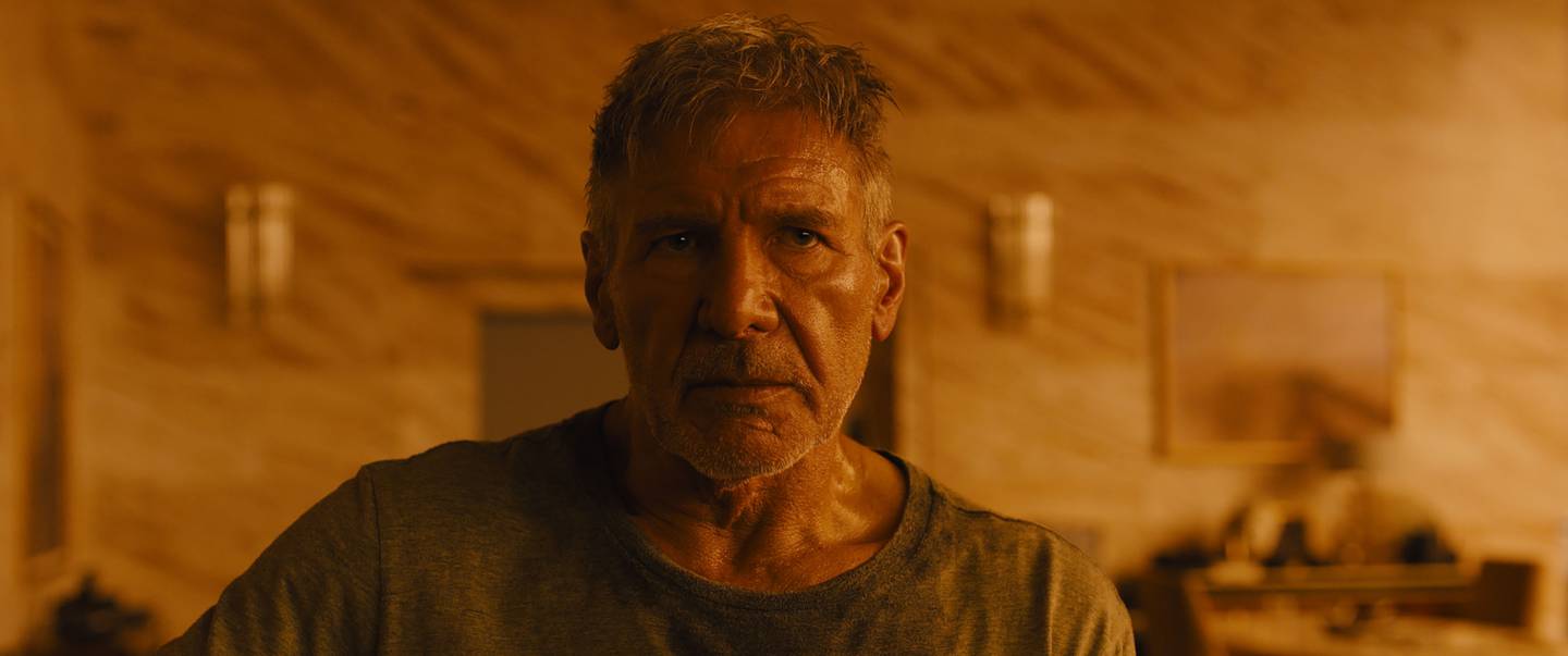 Harrison Ford held framleis koken, 35 år etter at han hadde hovudrolla i den originale Blade Runner.