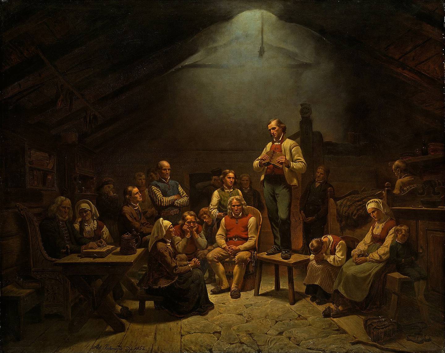 «Haugianerne» av Adolph Tidemand