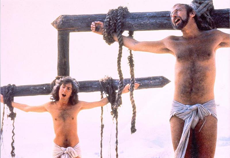 Monty Python-­filmen Life of Brian skapte ­debatt i 1980. Den ble tillatt med en tekstplakat som for­sikret om at hovedpersonen ikke var Jesus.