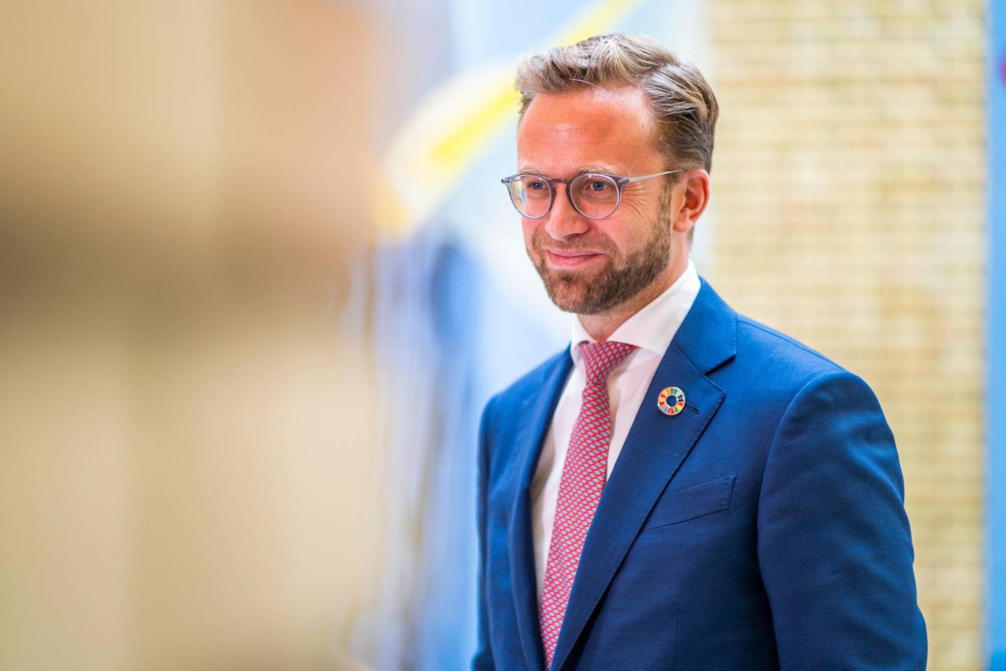 Oslo 20201104. 
Kommunalminister Nikolai Astrup (H) etter Stortingets muntlige spørretime onsdag.
Foto: Håkon Mosvold Larsen / NTB