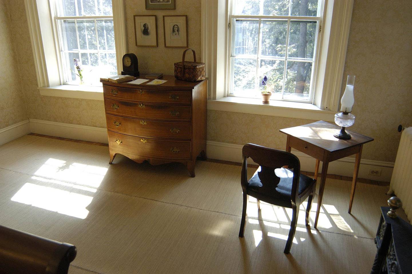 The home bedroom of poet Emily Dickinson, seen Wednesday, March 24, 2004  in Amherst, Mass., will be the site to celebrate National Poetry Month the first week in April 2004, as the town pays tribute to Dickinson with a marathon reading of all of the famous poet's works. (AP Photo/Dennis Vandal)