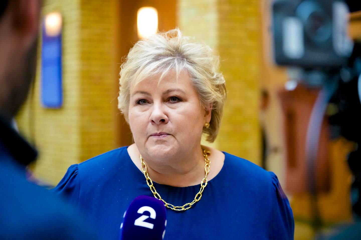 Høyre-leder Erna Solberg savnet flere punkter i regjeringens trontale.
Foto: Beate Oma Dahle / NTB