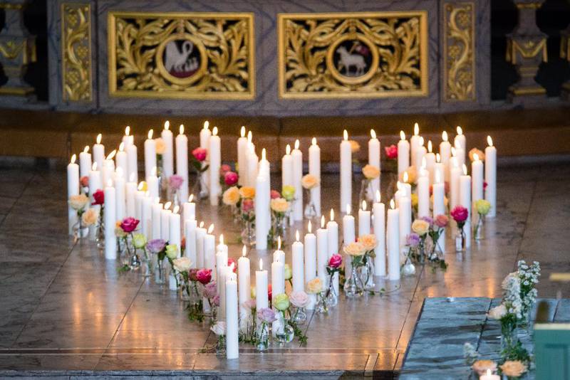 Minnemarkering 22. juli 2016. Gudstjeneste i Oslo domkirke fredag, fem år etter terrorangrepene 22. juli 2011.