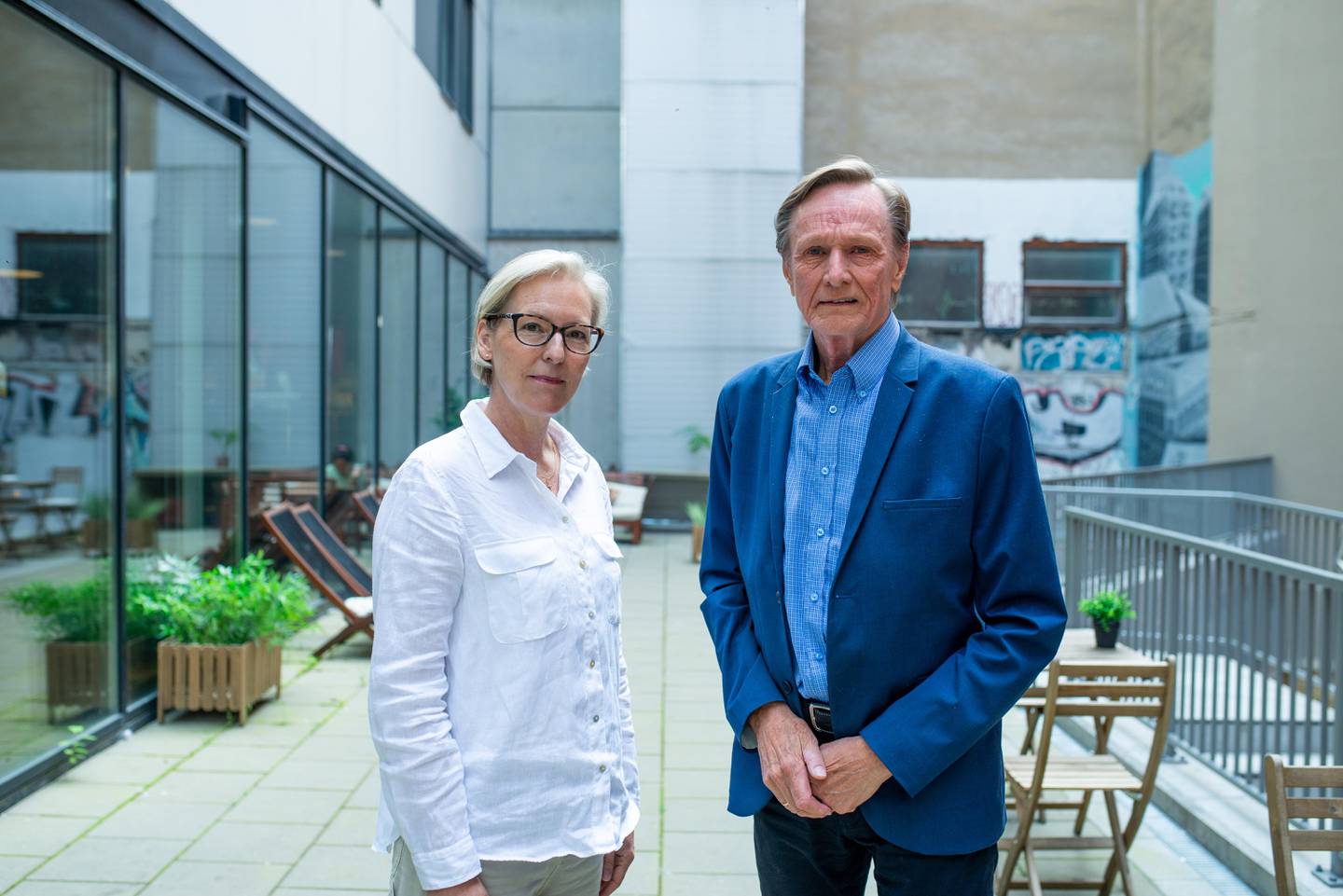 Styreleder i P22, Jørgen Aass, sammen med nestleder Karine Marie Morelle.