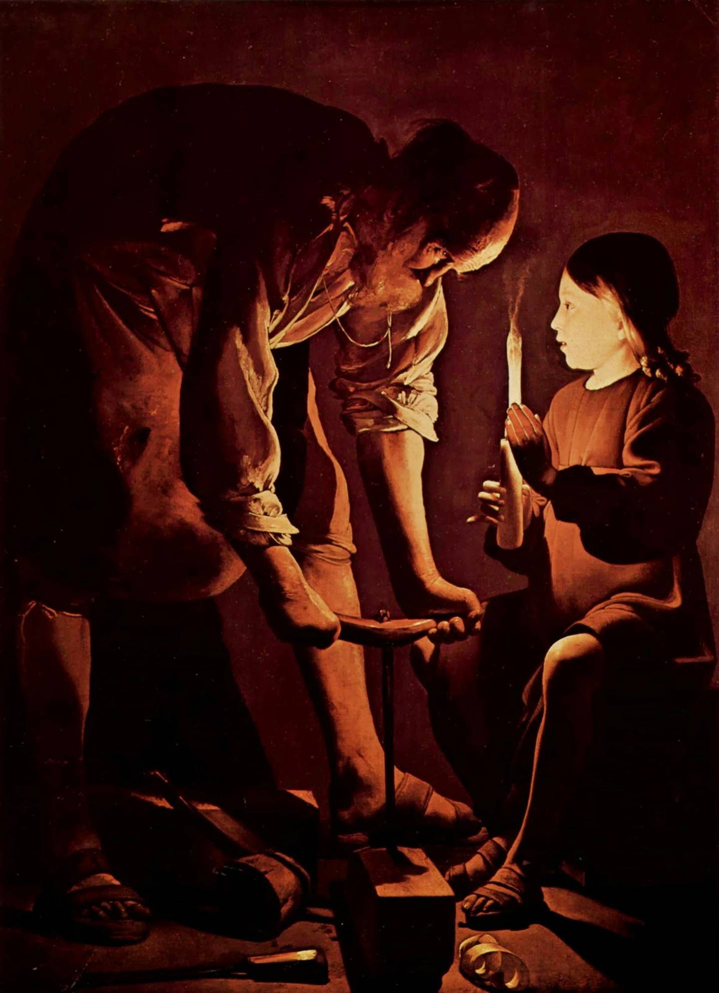 Snekkeren Josef, malt ca 1645, Georges de La Tour