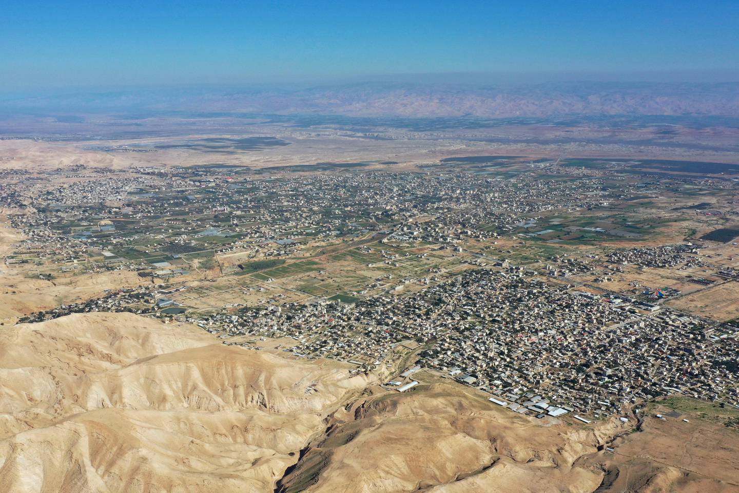 A general view of the West Bank city of Jericho, Sunday, Jan. 26, 2020. Israeli Prime Minister Benjamin Netanyahu has been flirting with plans to annex the Jordan Valley as well as Jewish settlements across the West Bank, a move popular with his nationalist base but one long warned could set off renewed Palestinian violence and all but extinguish any hope of creating a viable Palestinian state. (AP Photo/Oded Balilty)