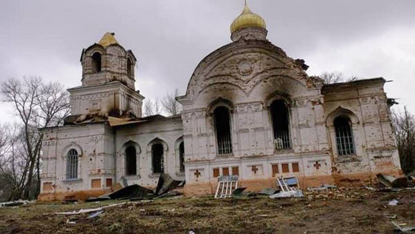 The shelling and fire damaged the facades, roofs and interiors of the architectural monument of local significance - the Church of the Ascension (Resurrection), built in 1913 (security № 73-Chg).