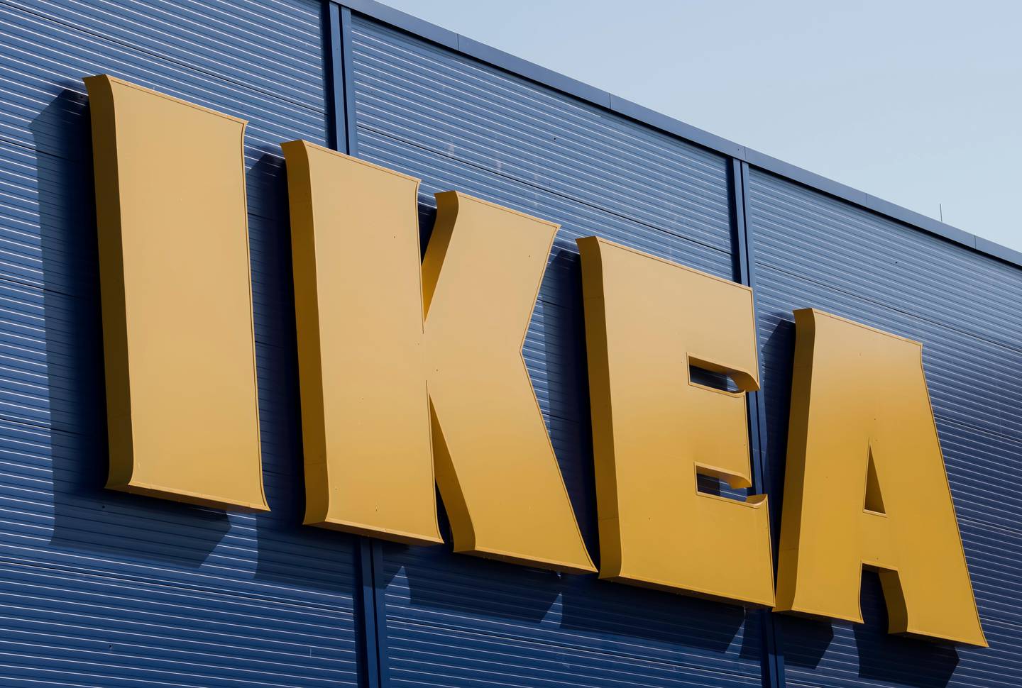 FILE - This is a Wednesday, Aug. 23, 2017 file photo of the IKEA sign at the  IKEA furnishing store in Magdeburg, Germany. Swedish furniture retailer Ikea said Tuesday Oct. 10, 2017 that it will start selling its goods through third-party web sites as a test "but no decisions made regarding what platforms/markets will be in the pilot." (AP Photo/Jens Meyer/File)