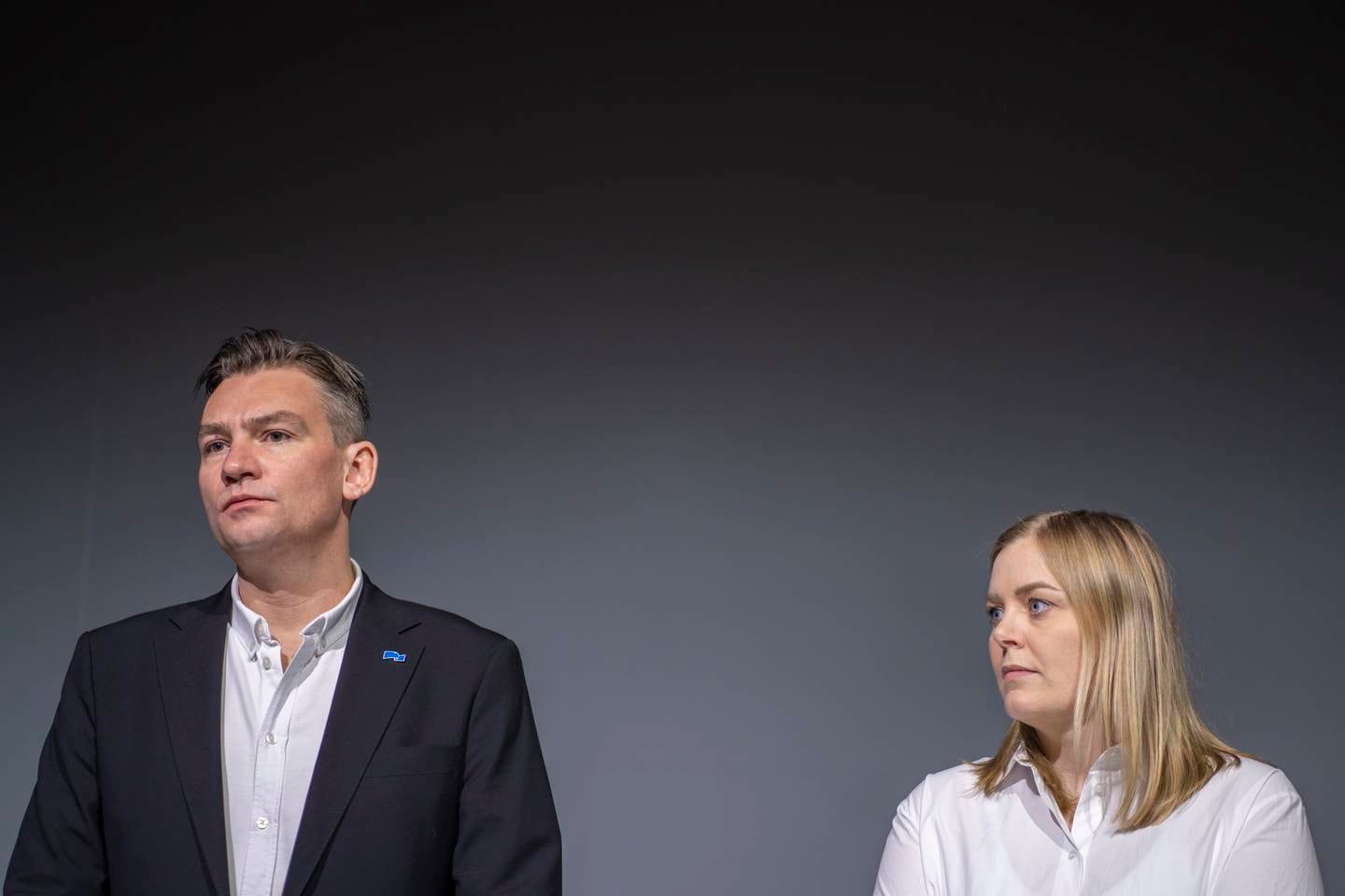 Nestlederne Henrik Asheim og Tina Bru i Høyre vil ha debatt om handlingsregelen. Foto: Heiko Junge / NTB