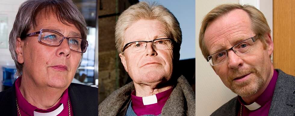 Biskopene Solveig Fikse, Tor B. JØrgensen og Halvor Nordhaug tar avstand fra netthetsen mot pressesjefen i Human Etisk Forbund. 