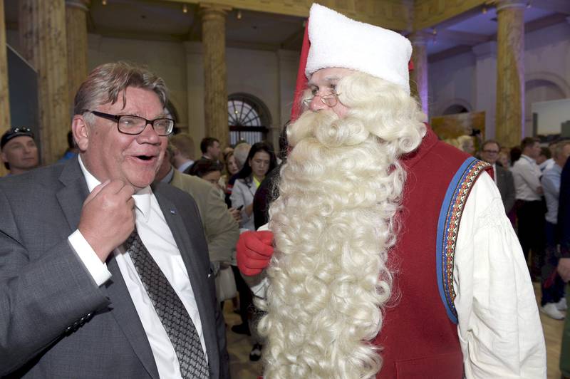 Foreign Minister of Finland Timo Soini opened the Finland House with the Santa Claus in Rio de Janeiro on 12th August, 2016. LEHTIKUVA / MARTTI KAINULAINEN - FINLAND OUT. NO THIRD PARTY SALES.