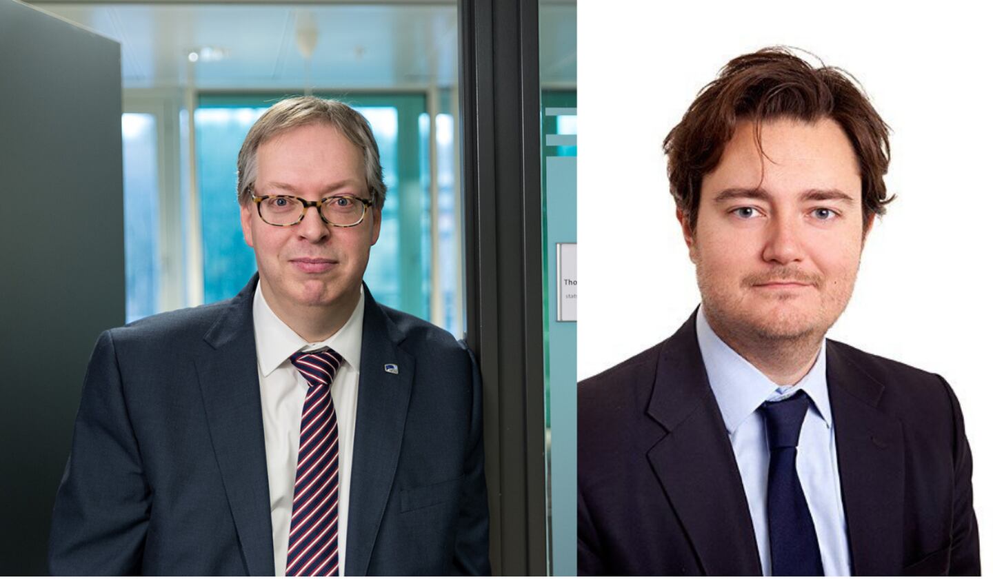 Statssekretærer Thor Kleppen Sættem (H) i JD og Jens Frølich Holte (H) i UD. Foto: Sturlason/UD