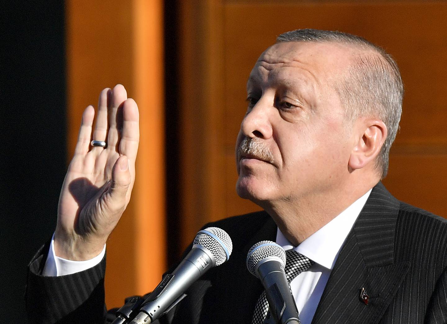 KONTROVERSER: DITIB-moskeen ble innviet av Tyrkias president Recep Tayyip Erdogan i september 2018. Erdogans besøk skal ha vært kontroversielt.