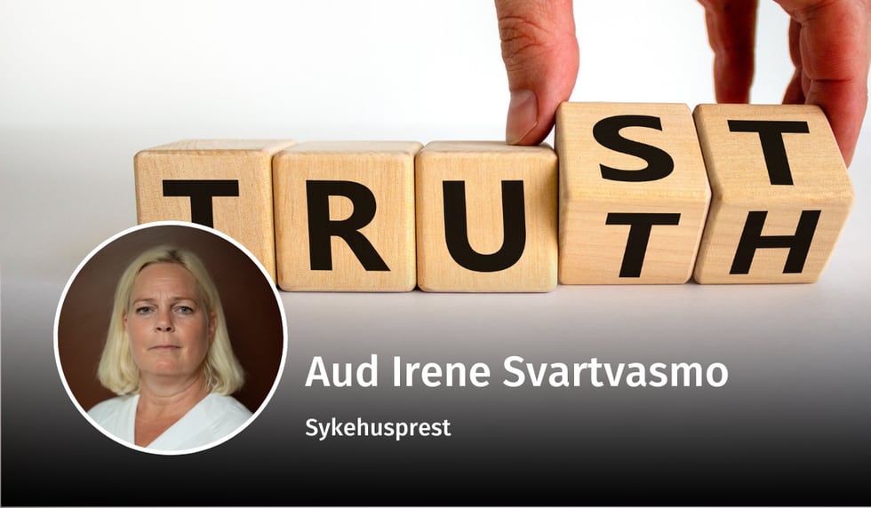 SPØRSMÅL: «Dersom det finnes en sannhet med stor S, tror jeg ingen av oss sitter på den. Derfor trenger vi å gi plass til alle de spørsmålene som ikke har svar», skriver Aud Irene Svartvasmo.