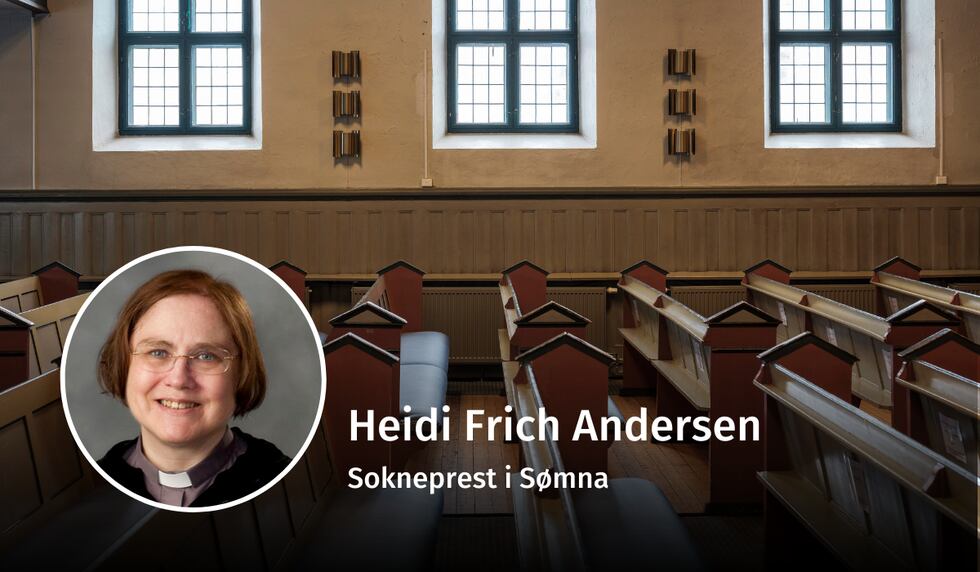 MENIGHETEN BORTE: Sokneprest Heidi Frich Andersen mener kirken kan takke seg selv for lav oppslutning. – Vet vi i det hele tatt hva en menighet er? spør hun.