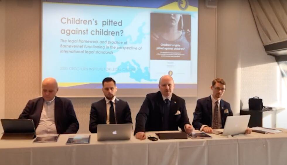 Ordo Iuris har publisert en video på nett fra da de i januar i fjor presenterte sin kritiske rapport om norsk barnevern. I panelet satt jurister fra den polske organisasjonen, samt den norske pastoren Jan-Aage Torp.
