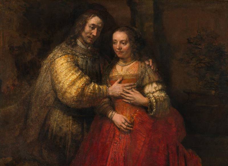 Rembrandts «Den jødiske bruden», malt med karmin, rødfargen fra skjoldlusen .