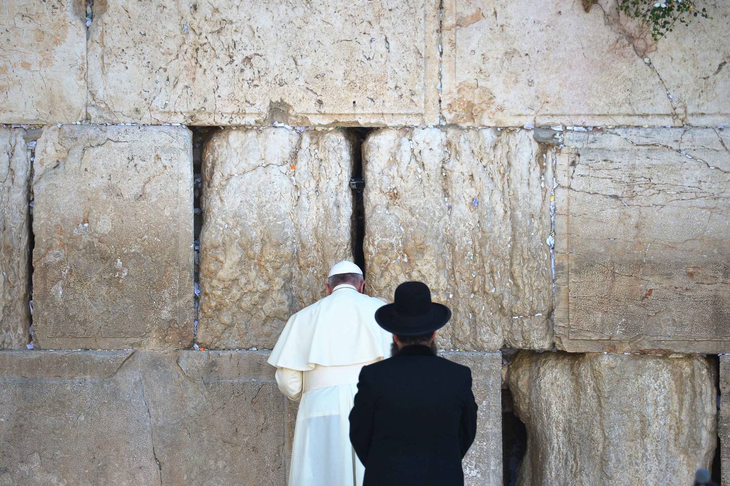 Pave Frans i Jerusalem, Klagemuren